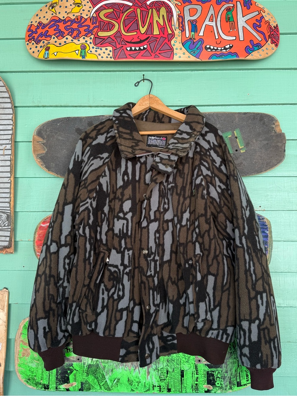 Vintage PolarFleece Trebark Camo Fleece Jacket